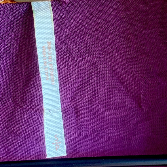 Free People shake It Floral Burgundy Ruffle Boho Tie Pullover Mini Dress… - Picture 9 of 13